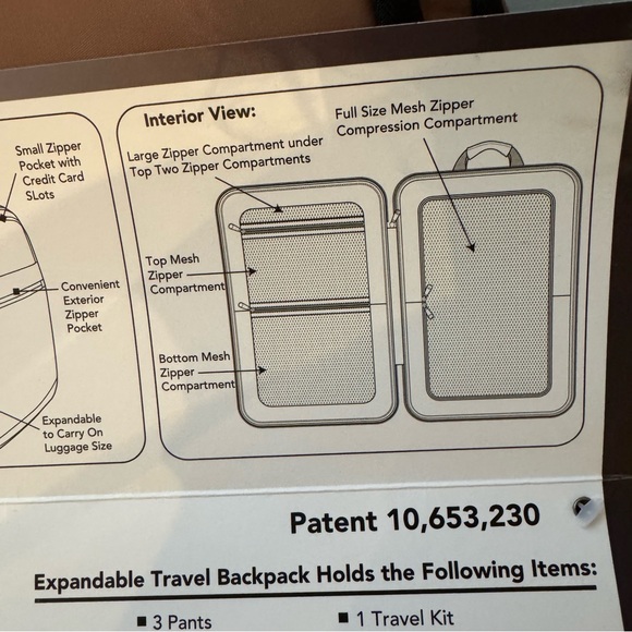 Duchamp London Expandable Travel Backpack - Picture 13 of 15